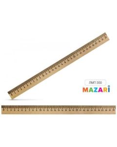 Линейка Mazari деревянная 30см