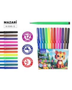 Фломастеры Mazari 12цв. Тигренок